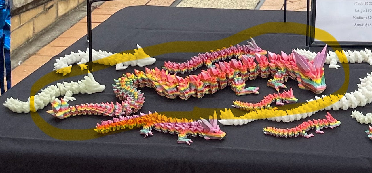 Articulated Crystal Dragon Flexible Toy